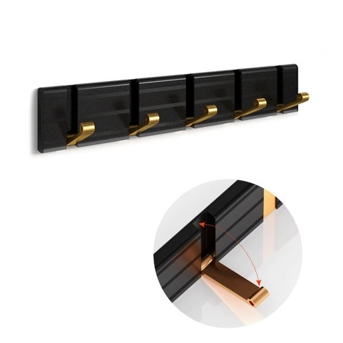 Ivy Bronx Garges Aluminum Wall 5 Hook Wall Mounted Coat Rack Wayfair